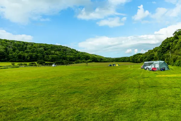 stock image Travelling through the beautiful Dorset countryside to Corfe Castle and the Swanage Railway - United Kingdom