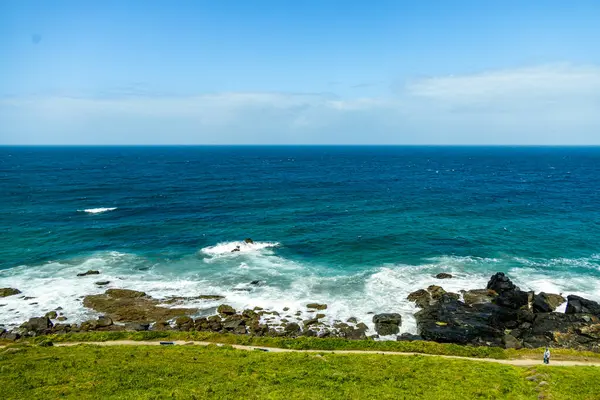 stock image A relaxing day on the beach in front of St Ives Bay in beautiful Cornwall - United Kingdom