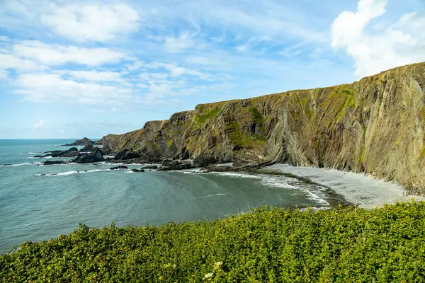 stock image A beautiful walk to Hartland Point with its beautiful lighthouse and stunning sea views - Devon - United Kingdom