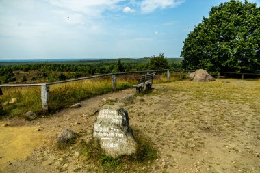 Behringer Heide - Bispingen - Aşağı Saksonya - Almanya 'nın eşsiz ve renkli manzarasında harika bir yürüyüş.