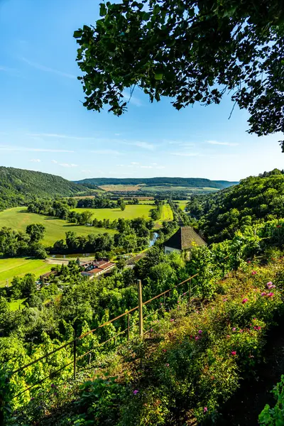 stock image Travelling through the beautiful Saale valley between Jena and Naumburg near the Dornburg castles - Thuringia - Germany