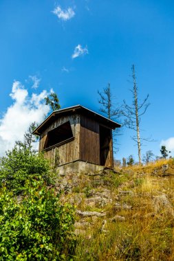Güzel Thüringen Ormanı 'nda, Almanya' da Luisenthal çevresinde kısa yaz yürüyüşü