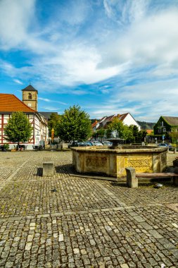 Travelling by bike on part of the Werratal Cycle Route stage from Hrschel near Eisenach to Eschwege - Thuringia - Germany clipart