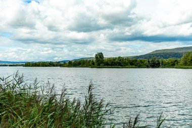 Eisenach yakınlarındaki Hrschel 'den Eschwege-Thuringia-Almanya' ya Werratal Bisiklet Yolu 'nun bir bölümünde bisikletle seyahat etmek.
