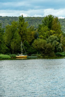 Travelling by bike on part of the Werratal Cycle Route stage from Hrschel near Eisenach to Eschwege - Thuringia - Germany clipart