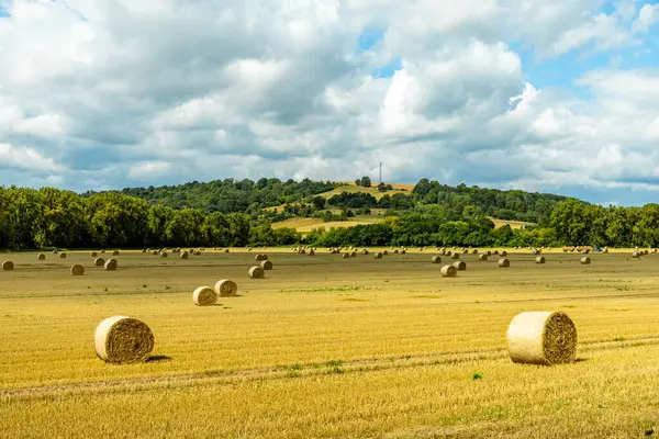 stock image Travelling by bike on part of the Werratal Cycle Route stage from Hrschel near Eisenach to Eschwege - Thuringia - Germany