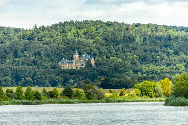 Stock image Travelling by bike on part of the Werratal Cycle Route stage from Hrschel near Eisenach to Eschwege - Thuringia - Germany