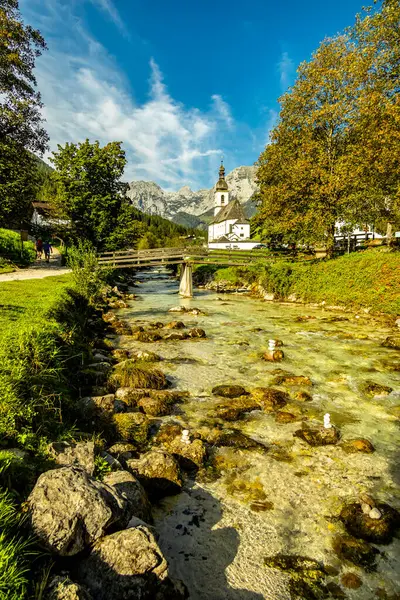 stock image A wonderful late summer hike through the Berchtesgaden Alpine landscape to the Blue Ice Glacier - Berchtesgaden - Bavaria - Germany