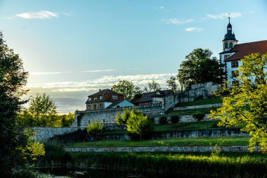 A short walk through the beautiful half-timbered town of Schmalkalden and its Wilhemsburg Castle - Thuringia - Germany clipart