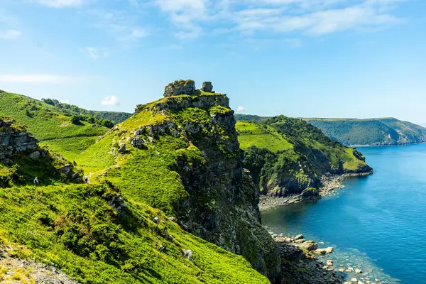 stock image A fantastic walk at the Valley of Rocks to the small harbour town of Lynmouth in the county of Devon - United Kingdom