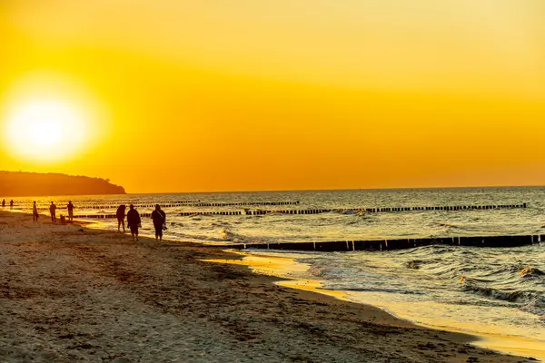 stock image Holiday feeling with some late summer vibes on the beautiful white sandy beach of Warnemnde just outside Rostock - Mecklenburg-Vorpommern - Germany