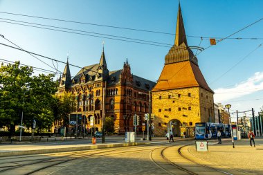 Şehir, Baltık Denizi 'ndeki Hanseatic kenti Rostock' ta, Mecklenburg-Vorpommern - Almanya