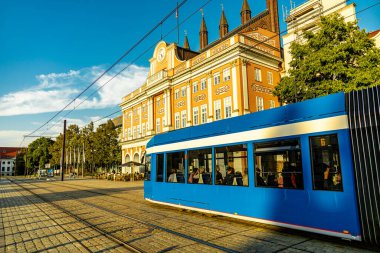 Şehir, Baltık Denizi 'ndeki Hanseatic kenti Rostock' ta, Mecklenburg-Vorpommern - Almanya