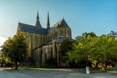 Şehir, Baltık Denizi 'ndeki Hanseatic kenti Rostock' ta, Mecklenburg-Vorpommern - Almanya