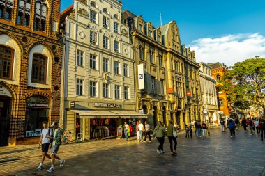 Şehir, Baltık Denizi 'ndeki Hanseatic kenti Rostock' ta, Mecklenburg-Vorpommern - Almanya