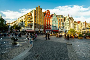 Şehir, Baltık Denizi 'ndeki Hanseatic kenti Rostock' ta, Mecklenburg-Vorpommern - Almanya