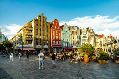 Şehir, Baltık Denizi 'ndeki Hanseatic kenti Rostock' ta, Mecklenburg-Vorpommern - Almanya