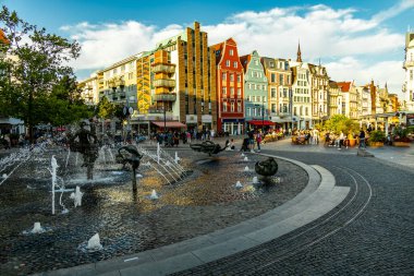 Şehir, Baltık Denizi 'ndeki Hanseatic kenti Rostock' ta, Mecklenburg-Vorpommern - Almanya