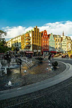 Şehir, Baltık Denizi 'ndeki Hanseatic kenti Rostock' ta, Mecklenburg-Vorpommern - Almanya