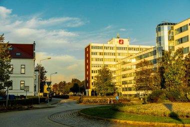 City walk through the Hanseatic city of Rostock on the Baltic Sea on an autumnal day - Mecklenburg-Vorpommern - Germany clipart