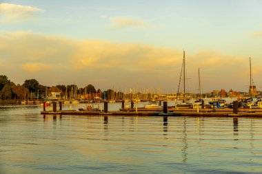 Şehir, Baltık Denizi 'ndeki Hanseatic kenti Rostock' ta, Mecklenburg-Vorpommern - Almanya