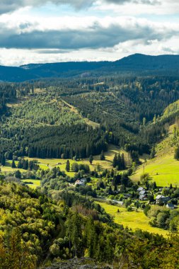 Autumn hike through the beautiful Thuringian Forest over the Kickelhahn near Ilmenau - Thuringia - Germany clipart