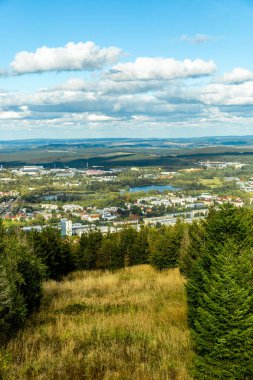 Autumn hike through the beautiful Thuringian Forest over the Kickelhahn near Ilmenau - Thuringia - Germany clipart