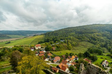 Travelling along the state border between Hesse and Thuringia in the beautiful Eichsfeld region to Hanstein Castle near Bornhagen - Thuringia - Germany clipart