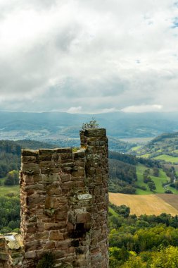 Travelling along the state border between Hesse and Thuringia in the beautiful Eichsfeld region to Hanstein Castle near Bornhagen - Thuringia - Germany clipart