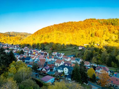 Kleinschmalkalden - Thüringen - Almanya yakınlarındaki Henkeltpfchen Güz Ormanı