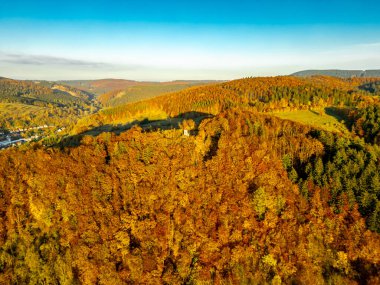 Autumnal Thuringian Forest at the Henkeltpfchen near Kleinschmalkalden - Thuringia - Germany clipart