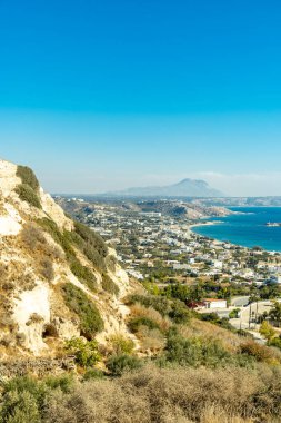Yunanistan 'ın güzel adası Kos' taki Güney Ege Denizi 'ndeki Kefalos' ta kısa bir yürüyüş - Yunanistan
