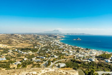 Yunanistan 'ın güzel adası Kos' taki Güney Ege Denizi 'ndeki Kefalos' ta kısa bir yürüyüş - Yunanistan