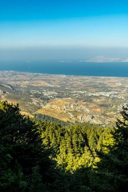 Hike to the highest point of the Greek island of Kos in the South Aegean - Mount Dikeos - Greece  clipart