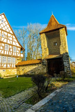 Yukarı Franconian spa kasabası Bad Rodach - Bavyera - Almanya
