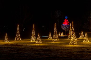 Christmas atmosphere in the spa gardens of the Upper Franconian spa town of Bad Rodach - Bavaria - Germany clipart