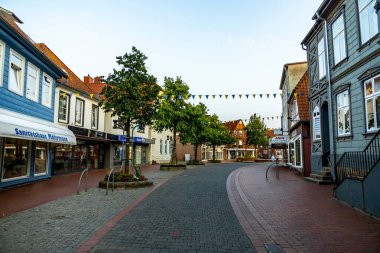 A short walk through the beautiful district town of Soltau and its unique architecture - Lower Saxony - Germany clipart