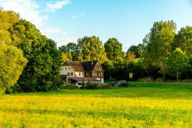 A short late summer hike through the half-timbered town of Schmalkalden in fine weather - Thuringia - Germany clipart