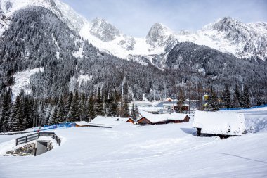 Güney Tyrolean arenasında kayak turu Antholz Vadisi 'nde - Güney Tyrol - İtalya