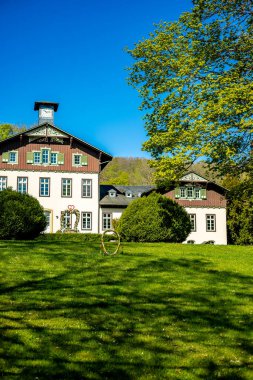 Hmpfershausen yakınlarındaki Thuringian Rhn 'da bahar yürüyüşü - Almanya 