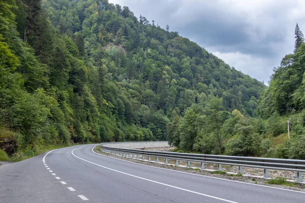 Curving Road Ridges Ukrainian Carpathians — Stock Photo, Image