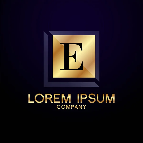 Letter Alphabet Gold Premium Logo — Stockvektor
