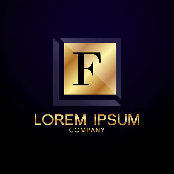 Letter Alphabet Gold Premium Logo — vektorikuva