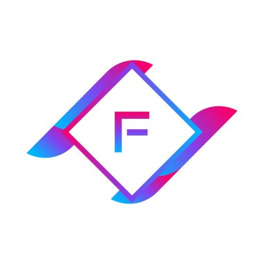 F harf alfabe Logo