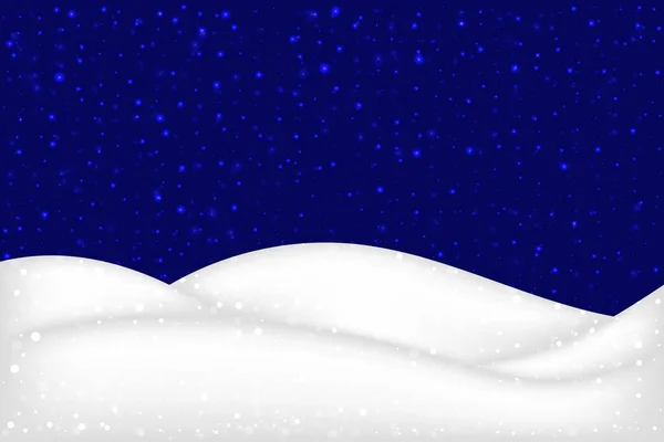 Karanlık Şeffaf Arkaplanda Karlı Bir Manzara Izole Edilmiş Kış Dekorasyonunun — Stok Vektör