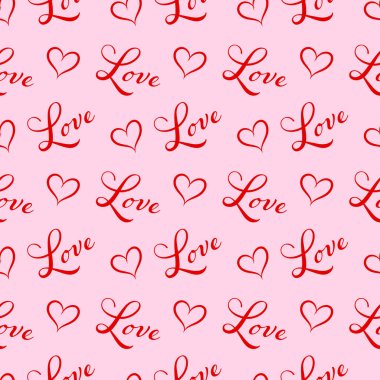 Çapraz düzende basit kalp şekli kusursuz. Aşk ve romantik tema geçmişi. Pembe vektör duvar kağıdı