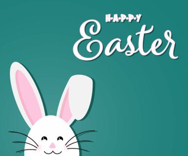 Paskalya tavşanı kulakları vektör illüstrasyonunu maskeler. Tavşan kulaklı yay şapka seti. Paskalya Günü. Renkli Paskalya tebrik kartı, tavşan, tavşan ve sancaklı yumurta..