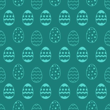 Kusursuz süs desenli Paskalya Yumurtaları, Vektör.
