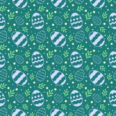 Kusursuz süs desenli Paskalya Yumurtaları, Vektör.