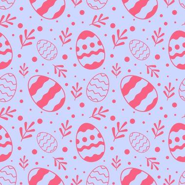 Kusursuz süs desenli Paskalya Yumurtaları, Vektör.